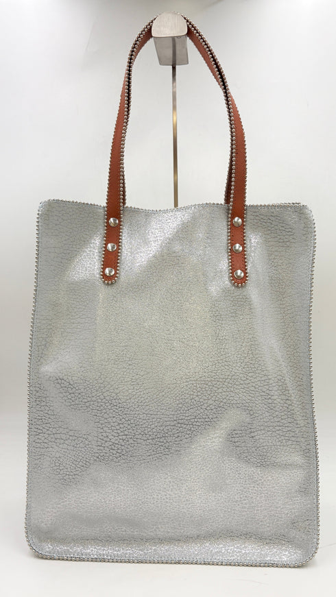 Tote-bag laminata azzurra