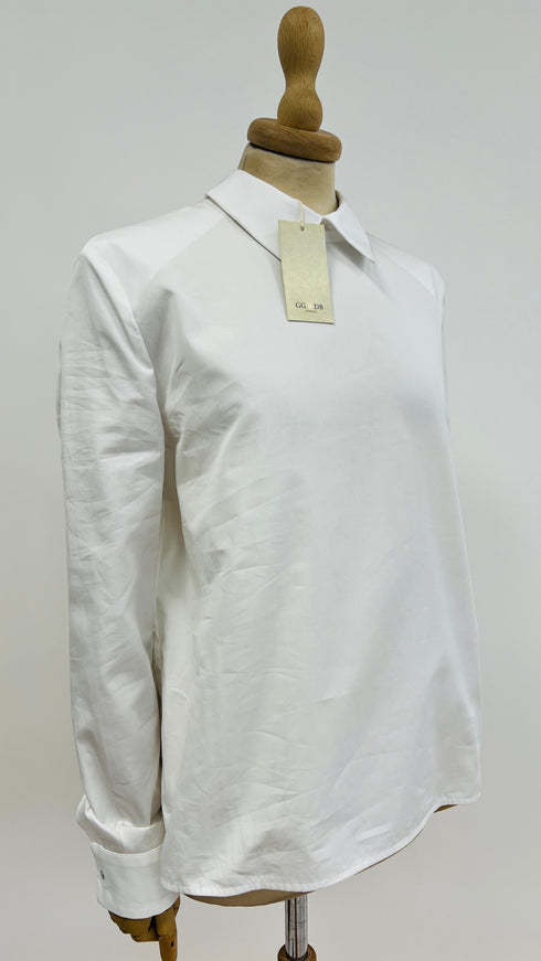 Camicia popeline con cartellino