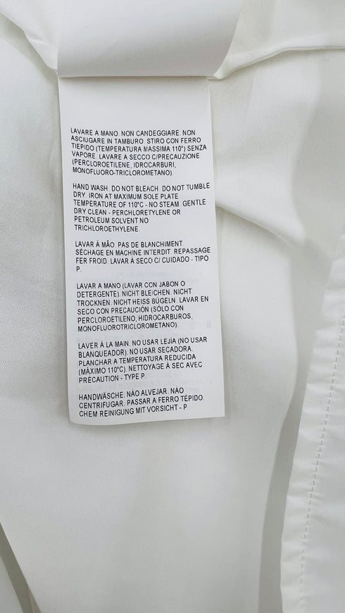 Camicia popeline con cartellino