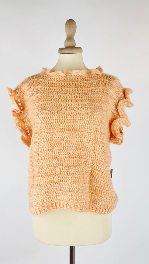 Maglia smanicata tricot