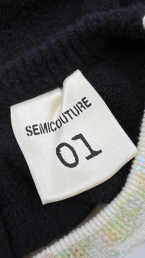 Maglia a rombi e fiori