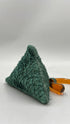 Pochette verde in pelle