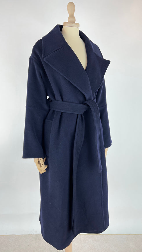 Cappotto in panno blu