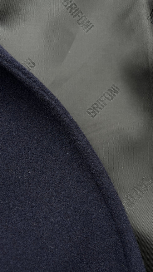 Cappotto in panno blu