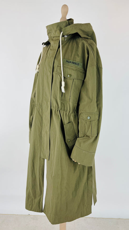 Parka lungo con logo