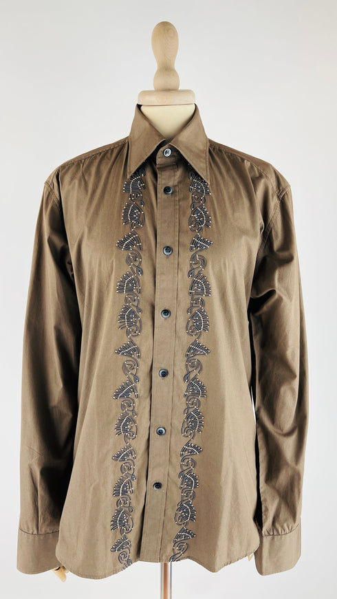 Camicia in cotone ricamata