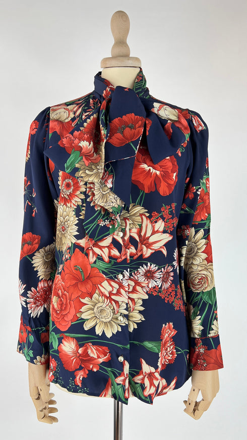 Camicia in seta a fiori