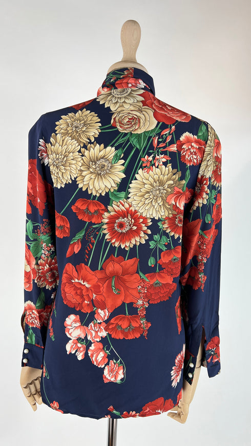 Camicia in seta a fiori