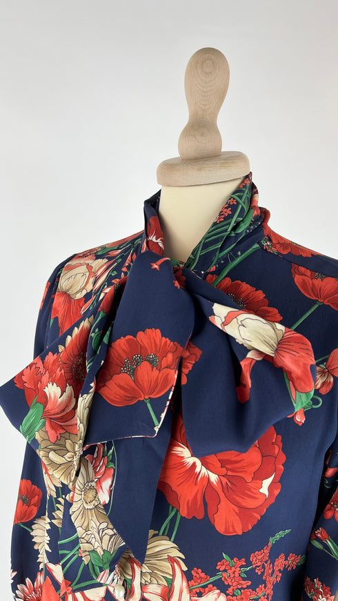 Camicia in seta a fiori