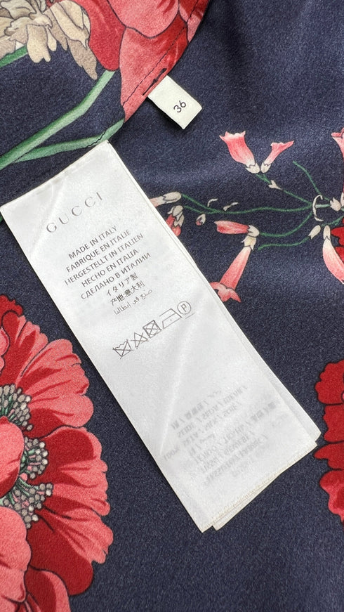 Camicia in seta a fiori