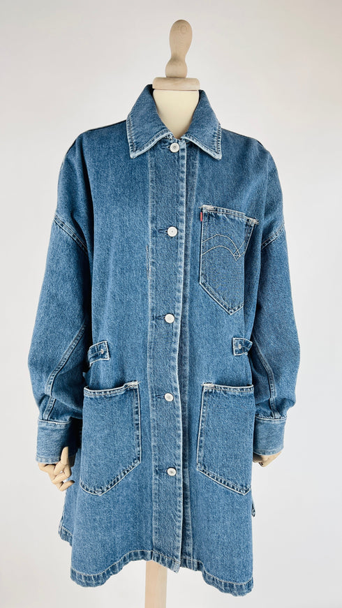 Giacca lunga in denim