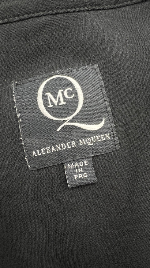 Camicia semitrasparente nero/viola