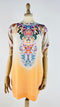 Mini dress in seta stampata