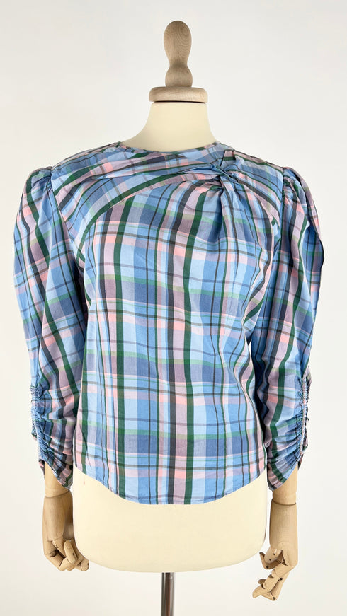 Blusa corta tartan