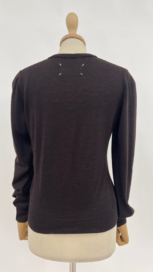 Maglione a V in lana