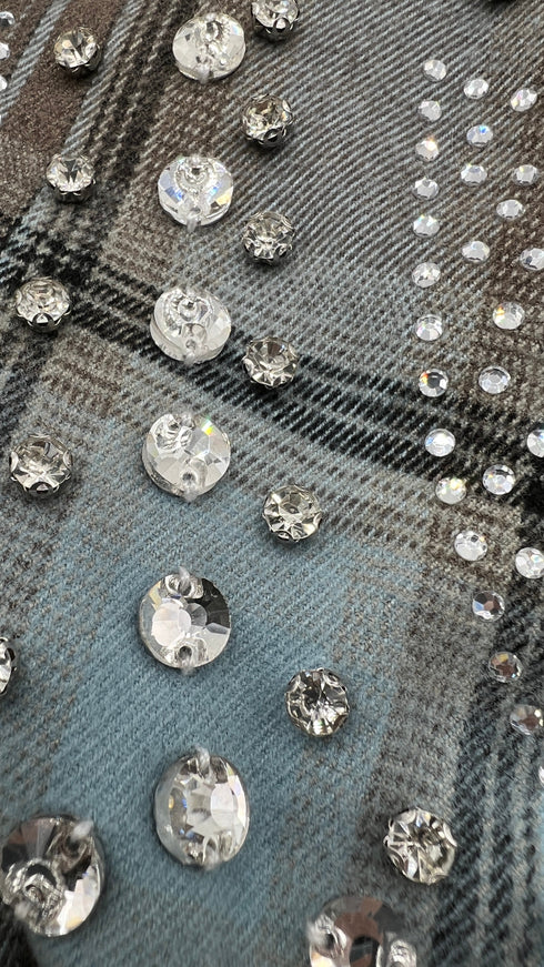 Camicia tartan con strass