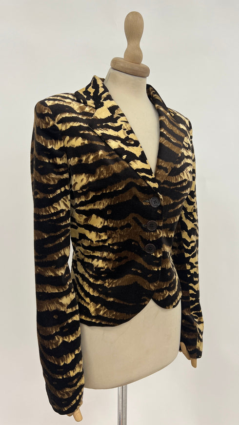 Blazer velluto animalier
