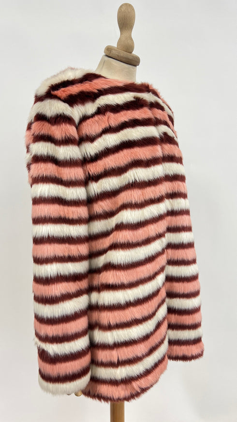 Ecopelliccia a righe