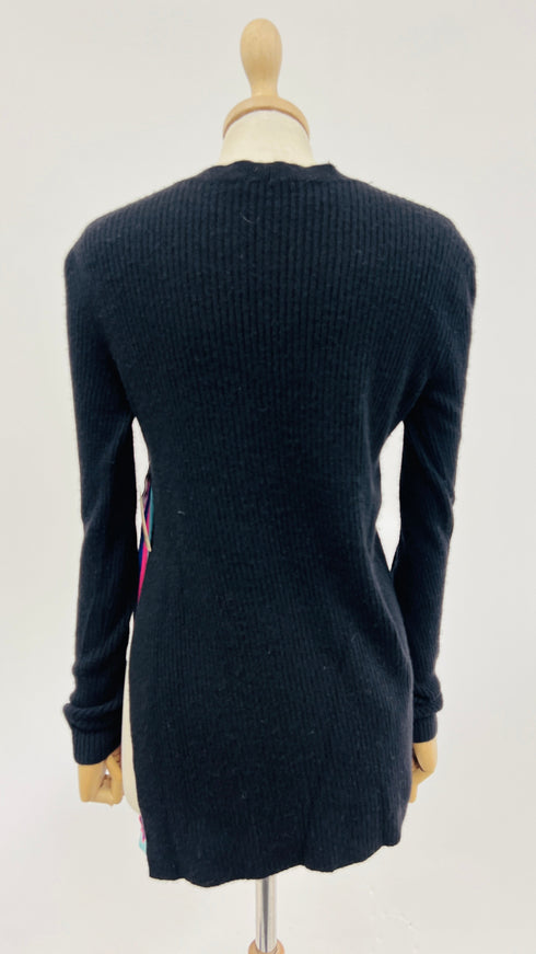 Maglione nero in lana-cashmere