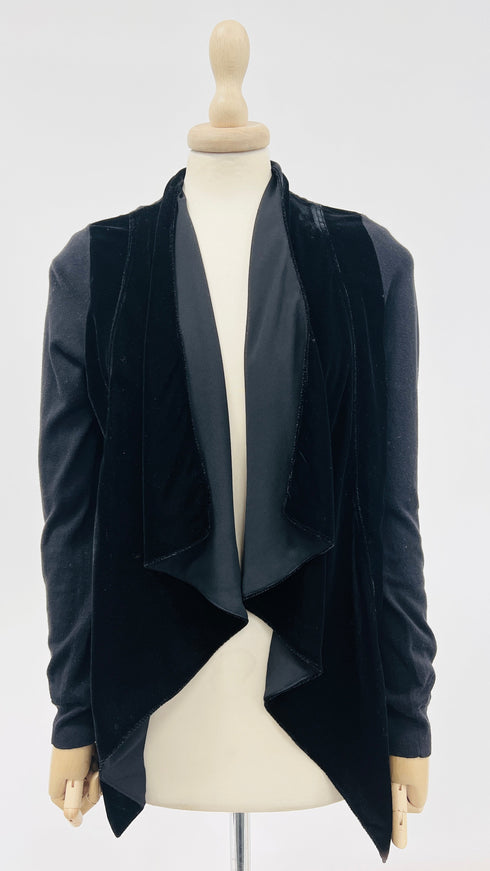 Cardigan velluto nero