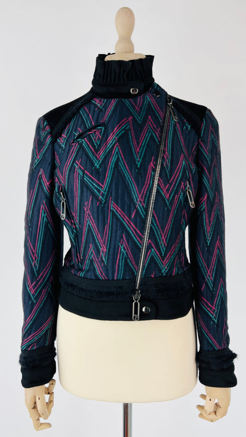 Bomber motivo zig-zag