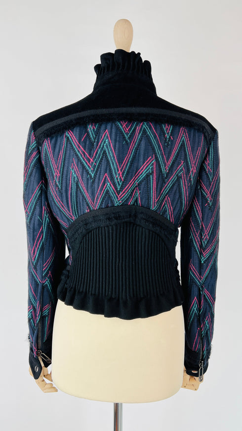 Bomber motivo zig-zag