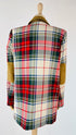Blazer tartan patch velluto