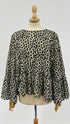 Blusa animalier effetto velluto