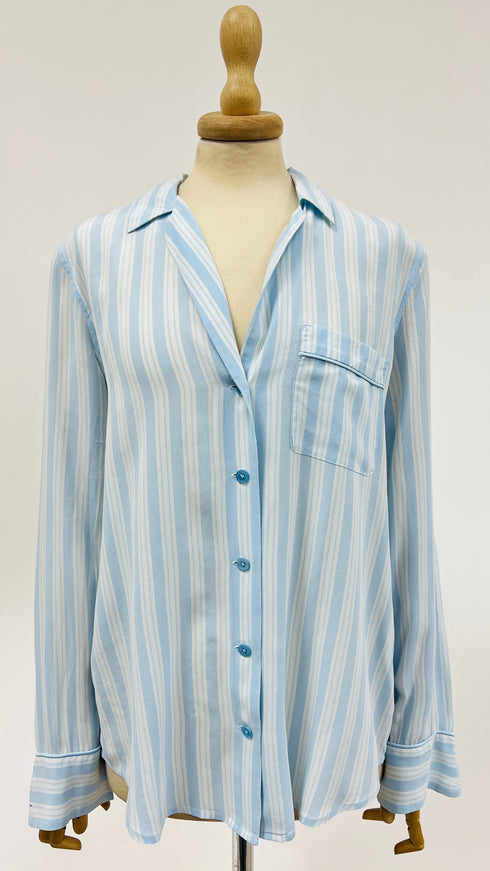 Camicia in seta a righe