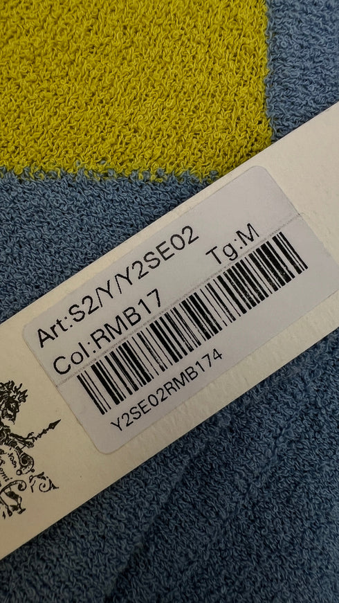 Cardigan a rombi con cartellino