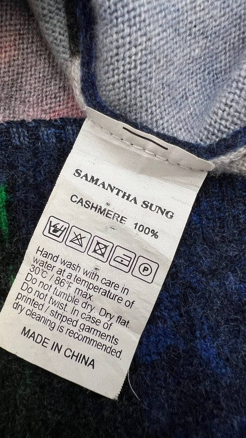 Longsleeve a fiori in cashmere