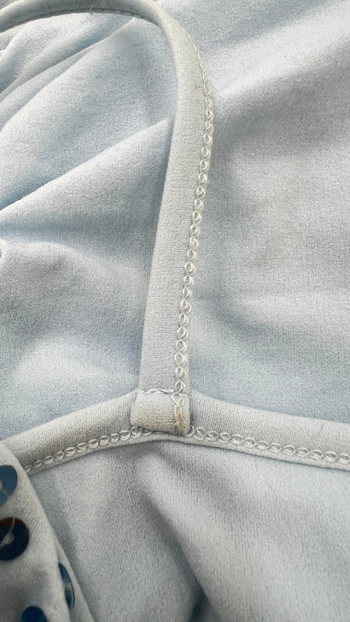 Top paillettes incrociato