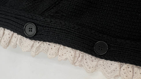 Maglione corto con merletto