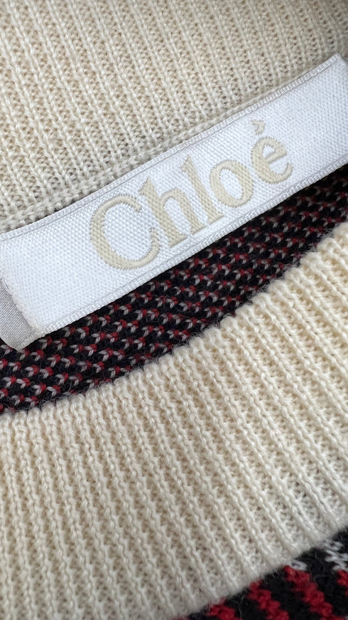 Poncho tartan con frange