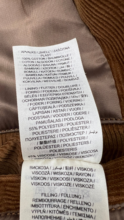 Bomber in velluto a coste