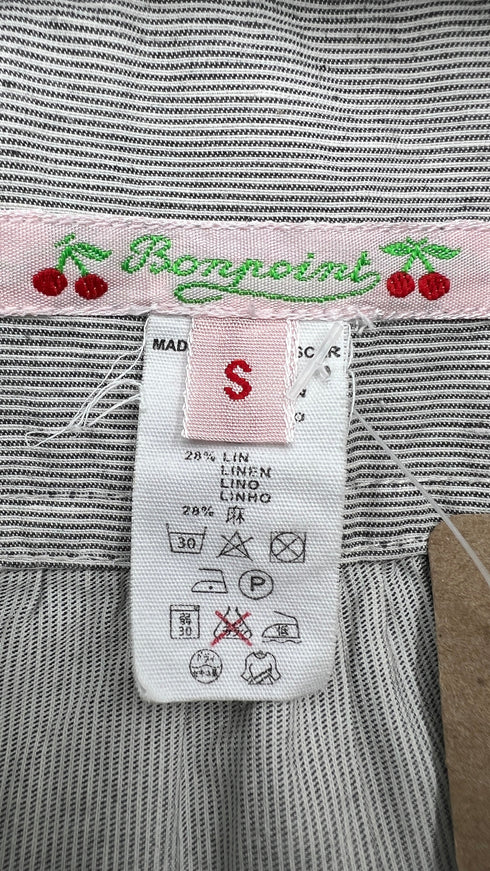 Chemisier a righe in cotone-lino