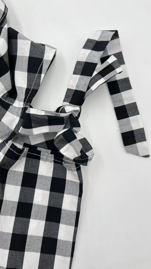 Maxi camicia in vichy