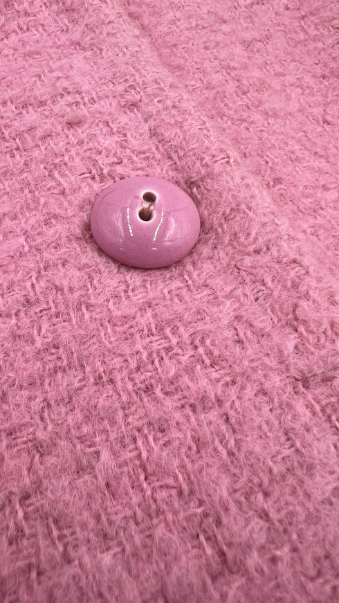 Giacca corta in bouclé rosa