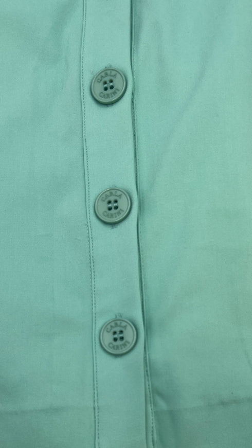 Gonna acquamarina con cartellino