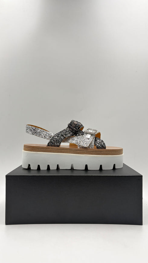 Sandalo platform glitter