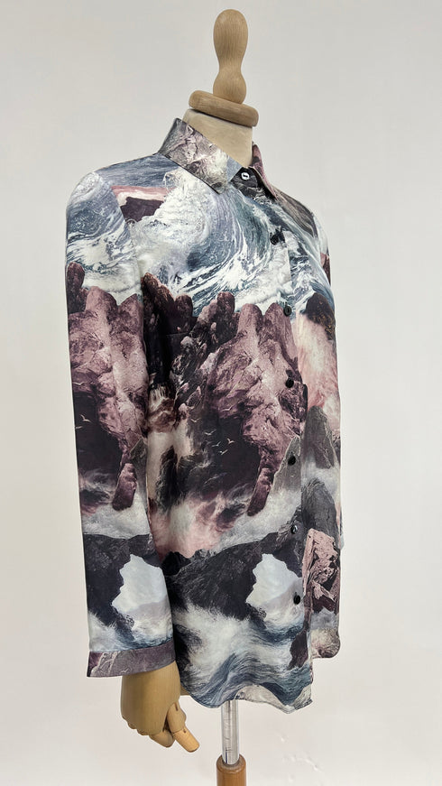 Camicia stampa montagne