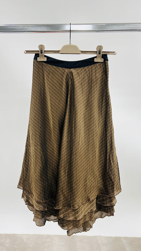 Gonna midi in gessato