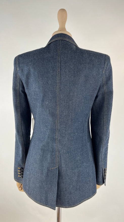 Blazer monopetto denim