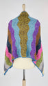 Poncho a righe multicolor
