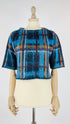 Maglia cropped tartan