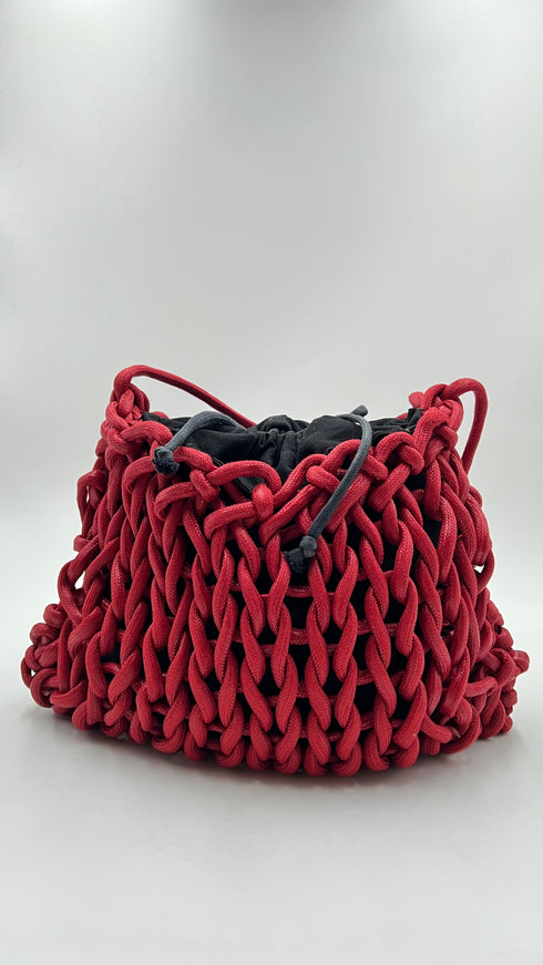 Borsa a spalla intrecciata