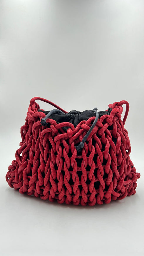 Borsa a spalla intrecciata