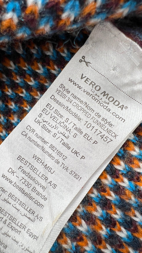 Maglia cropped tartan