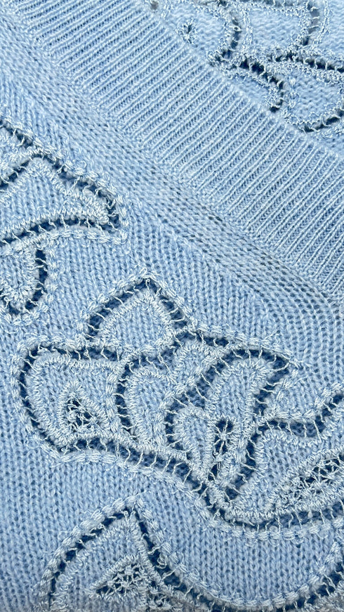 Maglia traforata in cashmere