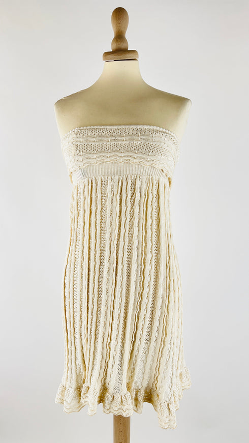 Mini abito in maglia traforata